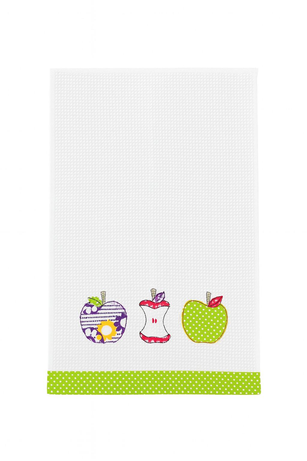Полотенце кухонное Яблоки 50х70 см Белый (4717-1) - фото 1 Полотенце кухонное Яблоки 50х70 см Белый (4717-1) - фото 1