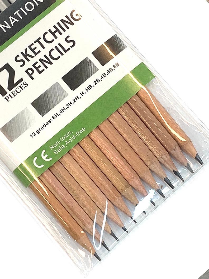 Набор черно-графитовых карандашей Art Nation Sketch Pencils 12 шт. разной жесткости (SP12) - фото 3 Набор черно-графитовых карандашей Art Nation Sketch Pencils 12 шт. разной жесткости (SP12) - фото 3