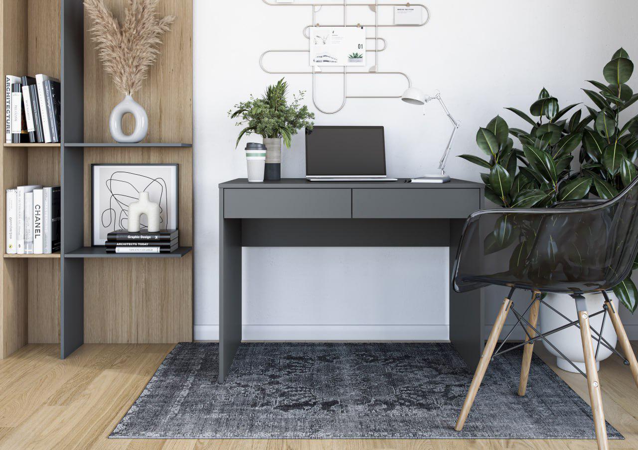 Стол компьютерный/письменный Win Мебель Канзас Графит (27731433) - фото 1 Стол компьютерный/письменный Win Мебель Канзас Графит (27731433) - фото 1