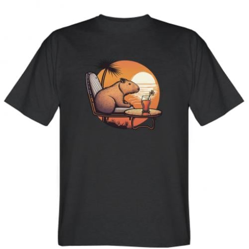 Футболка чоловіча Капібара на відпочинку XS Чорний (13471185-2-184957-XS) Футболка чоловіча Капібара на відпочинку XS Чорний (13471185-2-184957-XS)