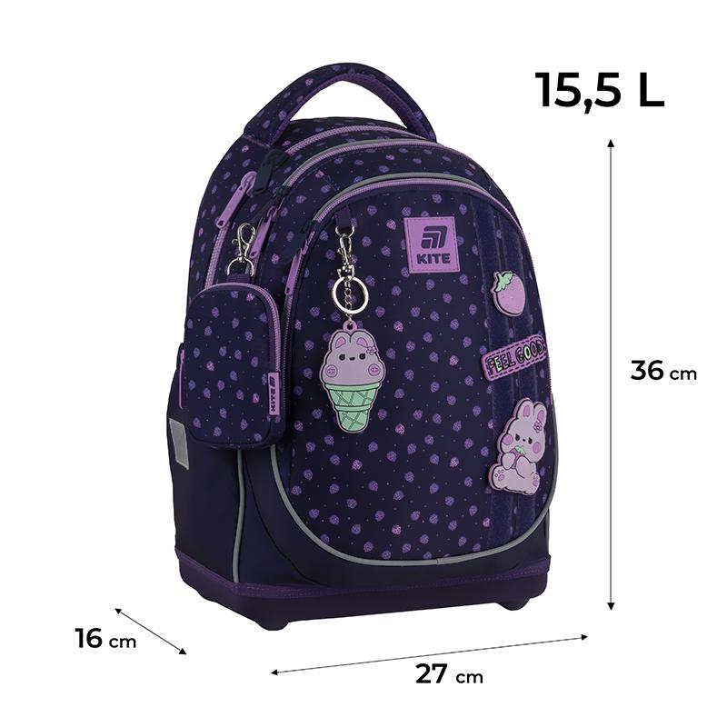 Набір шкільний рюкзак з пеналом та сумкою для взуття KITE SET_K25-724S-1 Feel Good (000995191) - фото 6