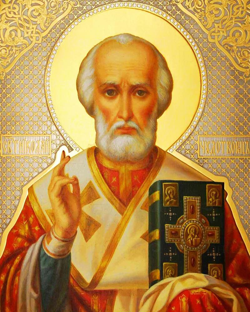 Алмазная мозаика Святой Николай на подрамнике 40x50 см (27577)