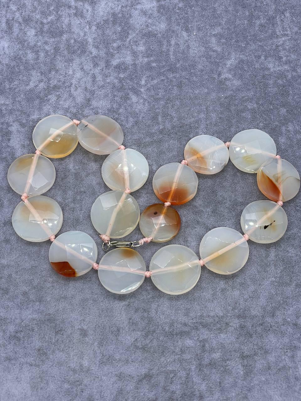 Бусы агат 45 см Коричневый (764)