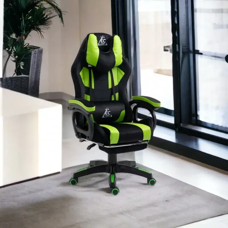 Комп'ютерне крісло із тканини Student KO23ZIEL Чорно-зелений (14586815) - фото 5