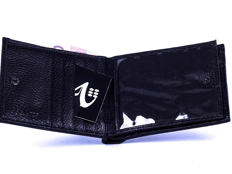 Кошелек мужской кожаный VALENTA 8543 Черный - фото 2