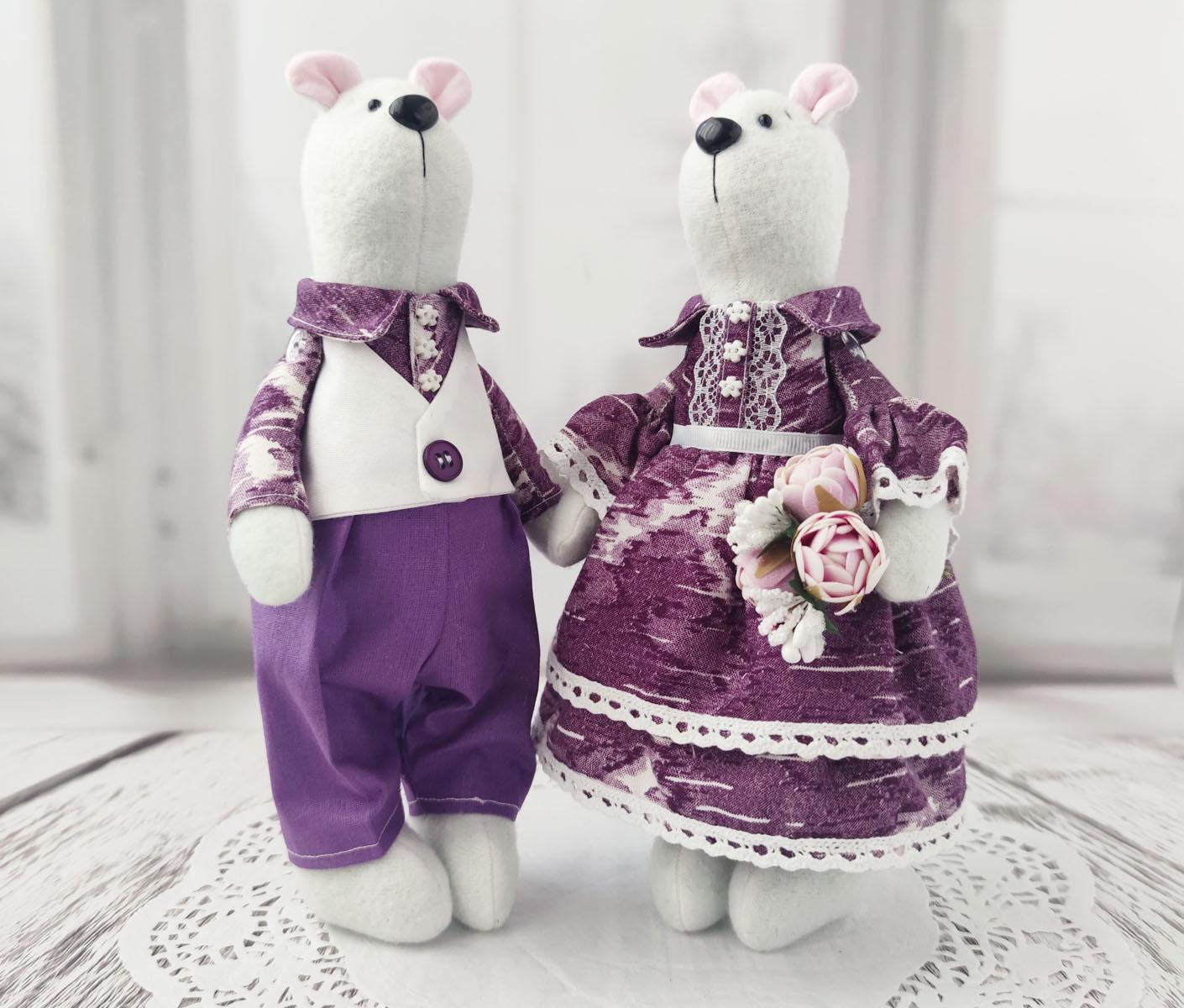 Лялька інтер'єрна в стилі тильда Ведмедики літні  (1786477448)