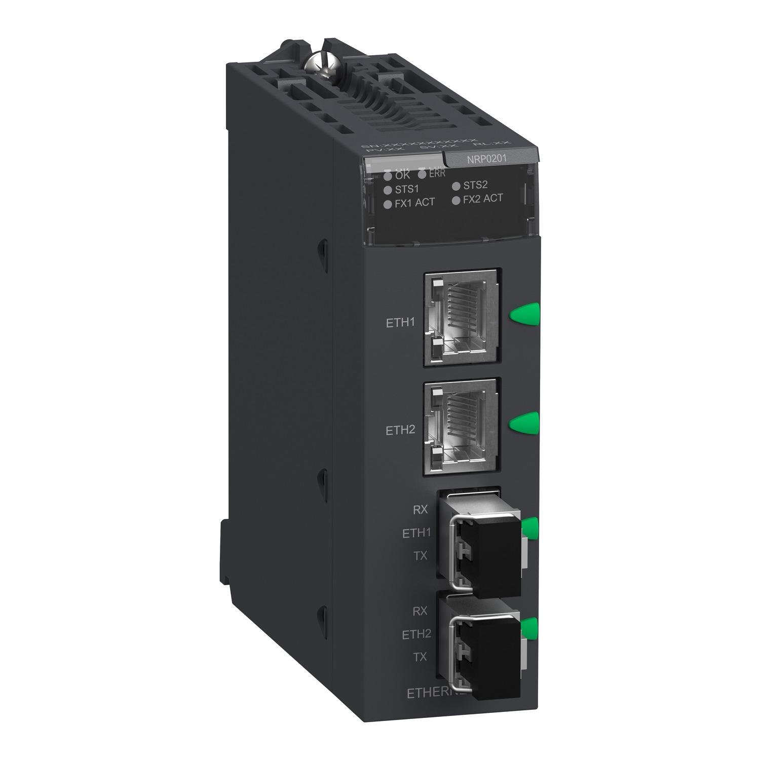 Оптоволоконный конвертер Schneider Electric М340 EtherNet-Оптика SM 24V (BMXNRP0201)