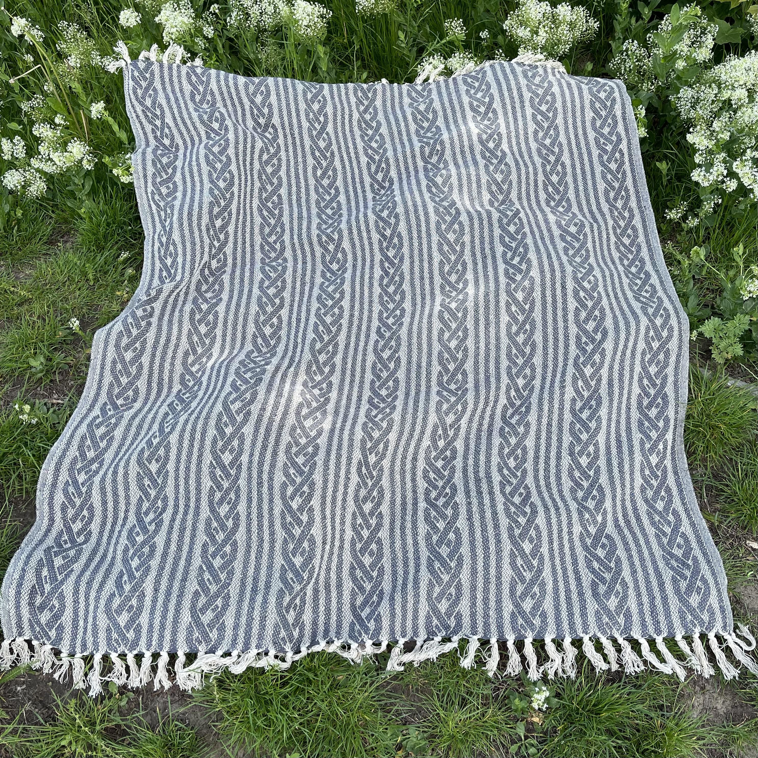 Эко плед Silk Route хлопковый Серый (742)