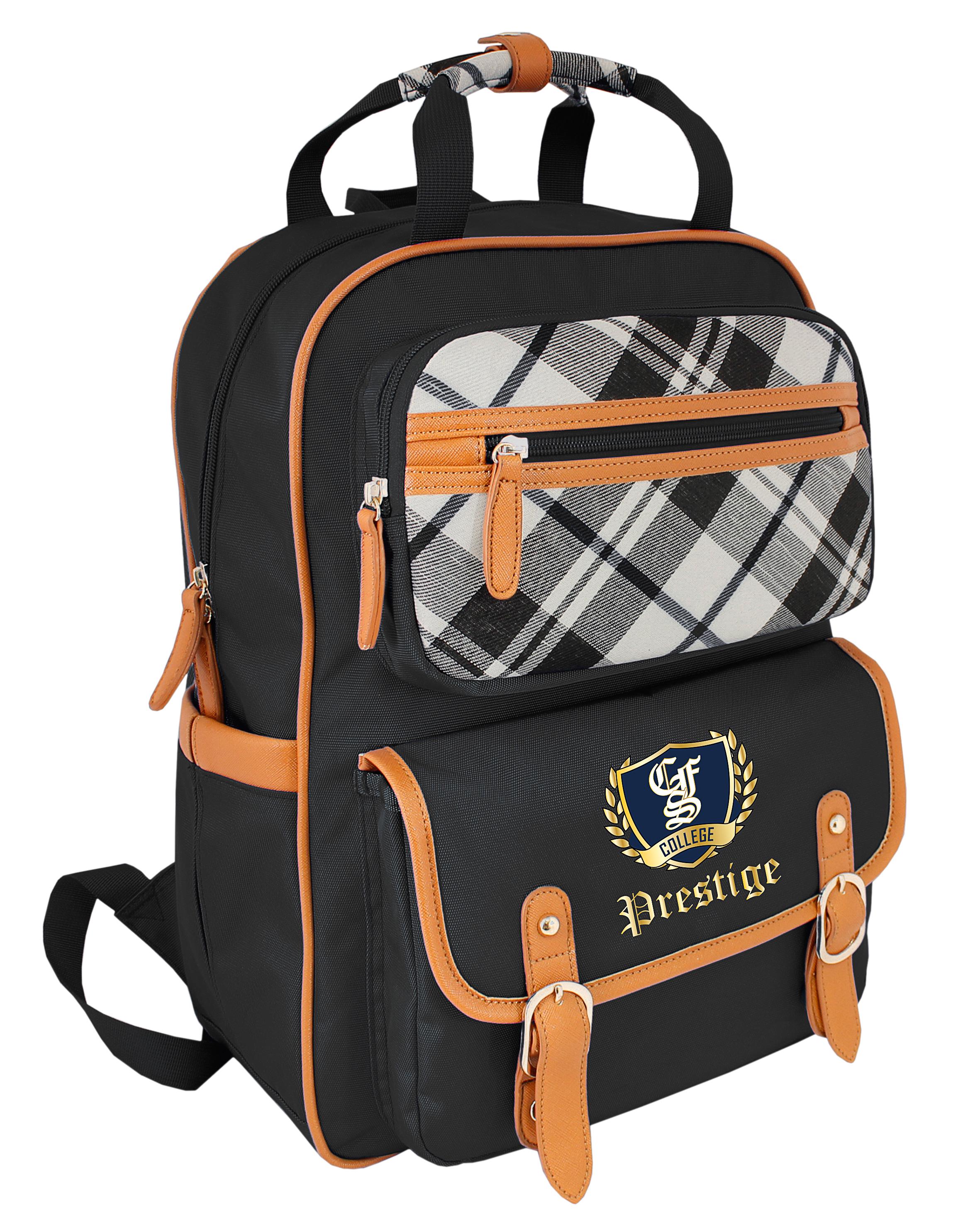 Рюкзак молодежный Cool For School Prestige Plaid 42х29х17 см 16-25 л Черный (CF85699)