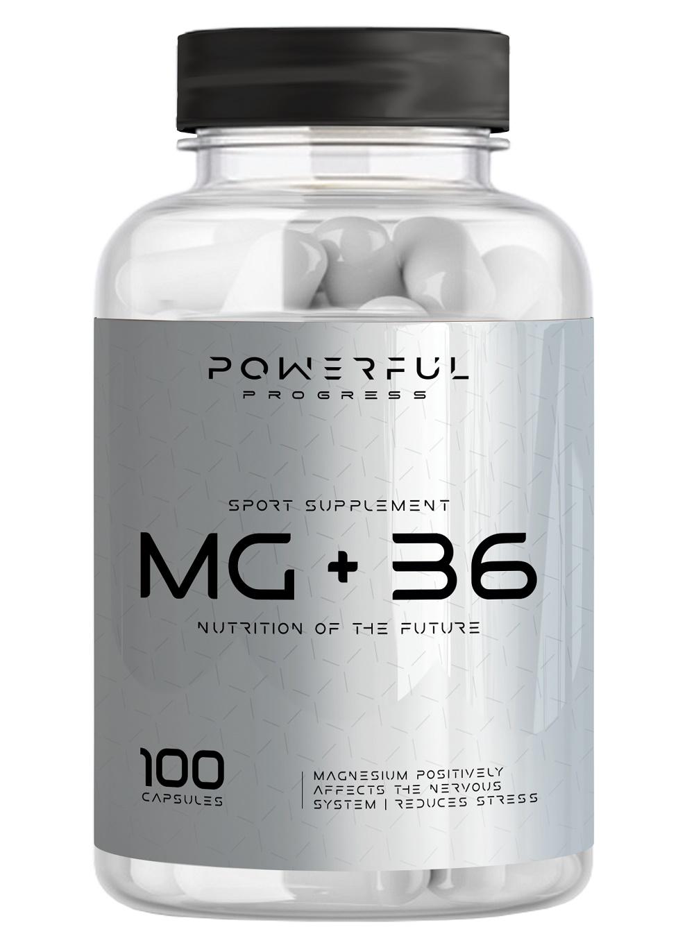 Витаминно-минеральный комплекс для спорта Powerful Progress Mg+B6 100 Caps