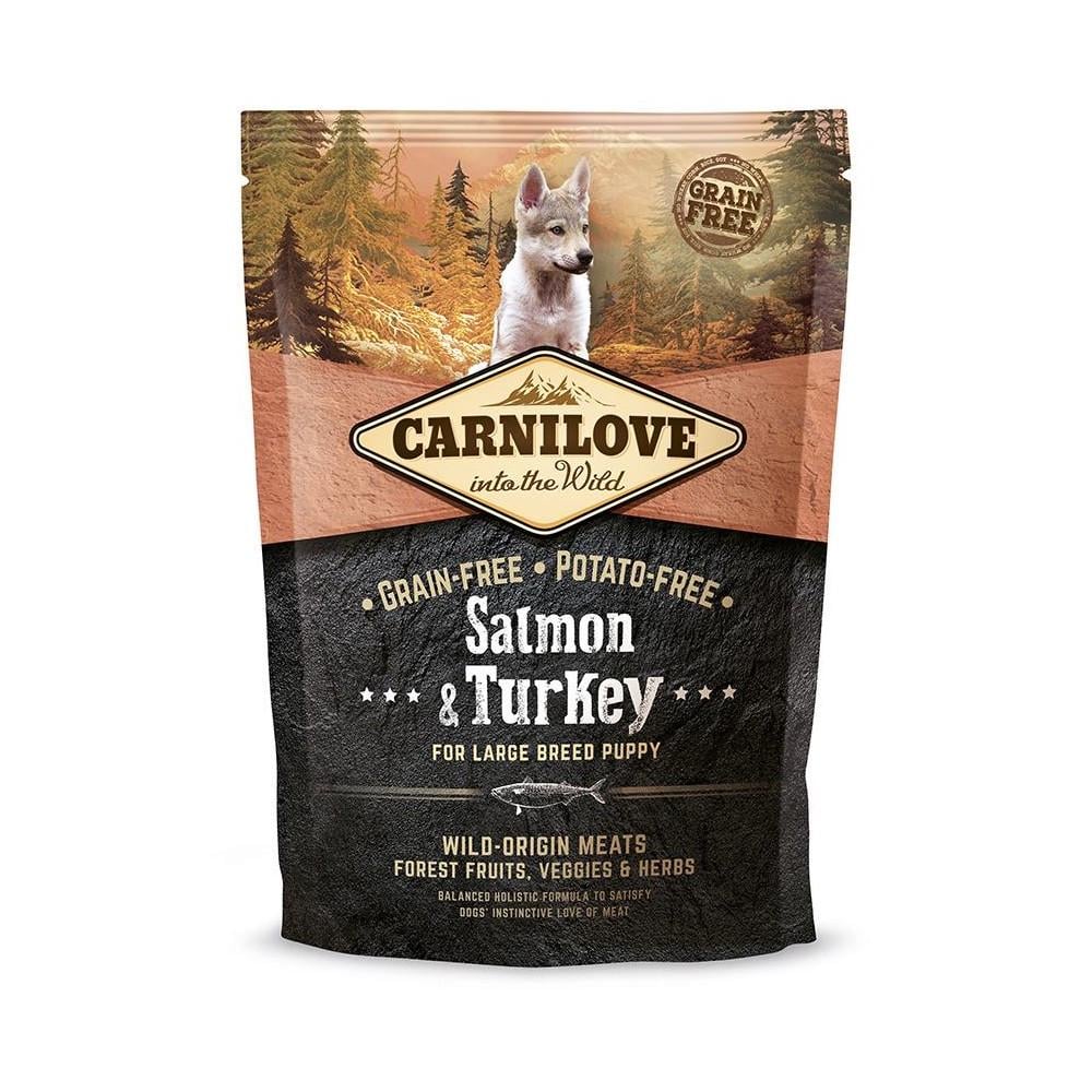 Корм сухой Carnilove Puppy Large Breed Salmon and Turkey для щенков больших пород с лососем и индейкой 1,5 кг (8595602508853)