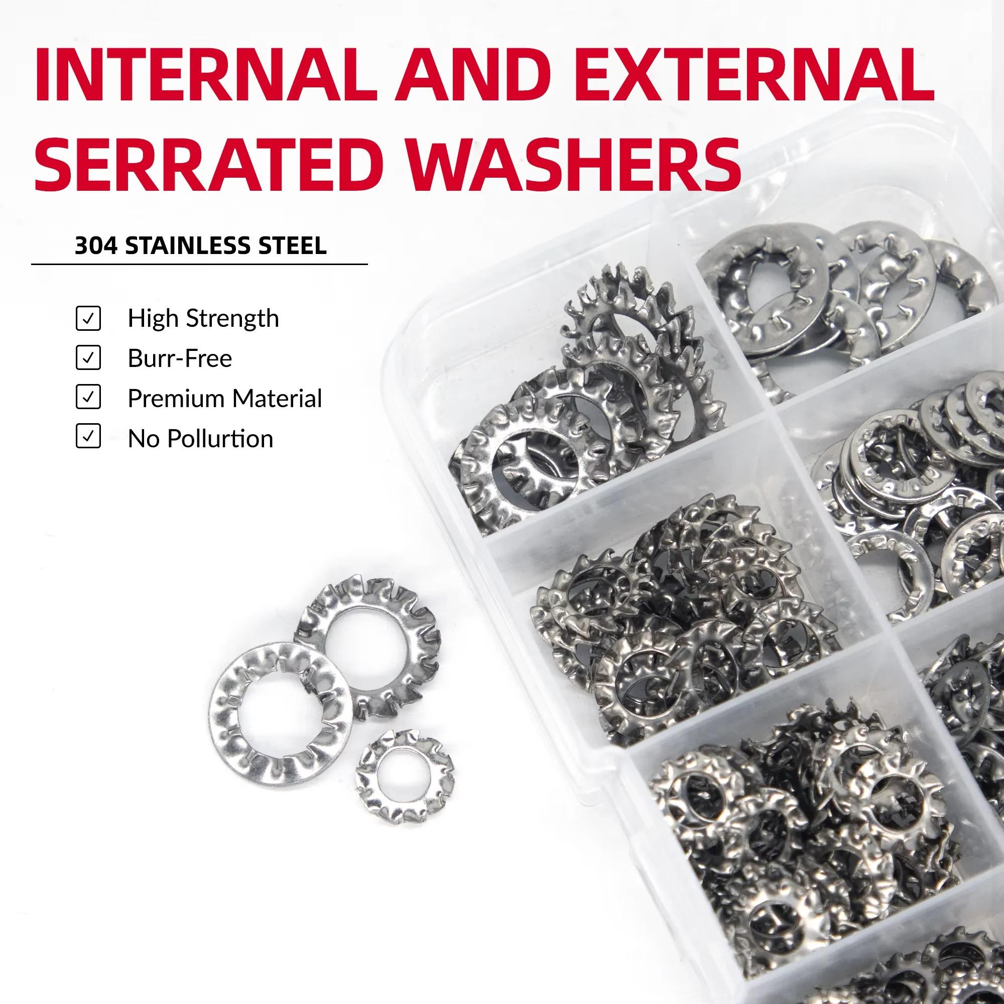 Шайби зубчасті із нержавіючої сталі 304 A2-70 M3/M4/M5/M6/M8/M10 500 шт. (978687) - фото 4 Шайби зубчасті із нержавіючої сталі 304 A2-70 M3/M4/M5/M6/M8/M10 500 шт. (978687) - фото 4