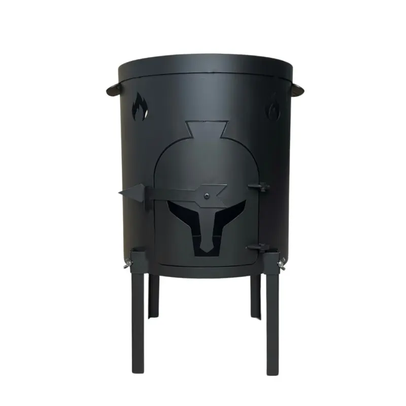 Піч під котел Sparta металева для кафе Чорний (102-15- pechKazanSP)