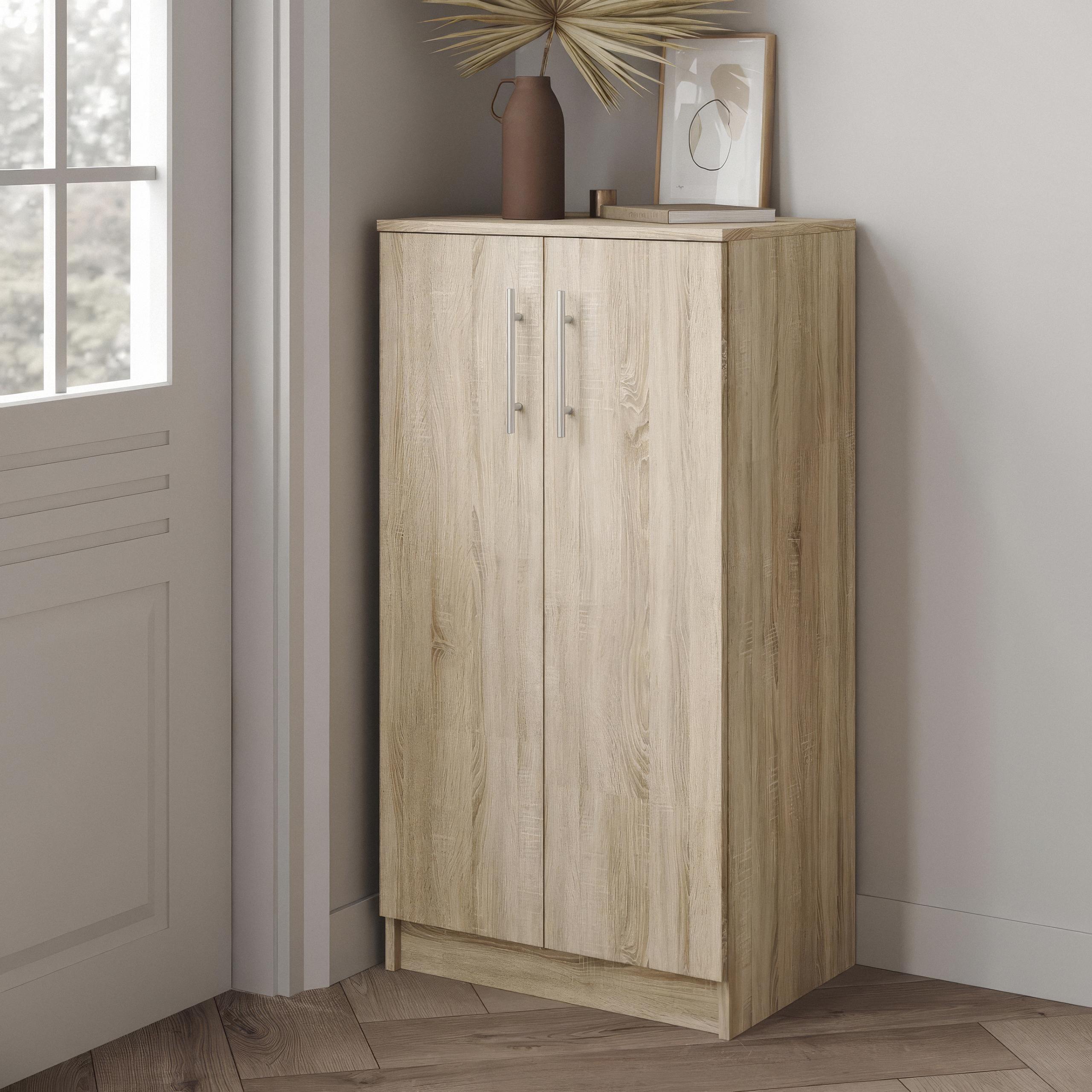 Тумба для обуви с полками F-19 562х402х1080 мм Дуб Сонома - фото 1