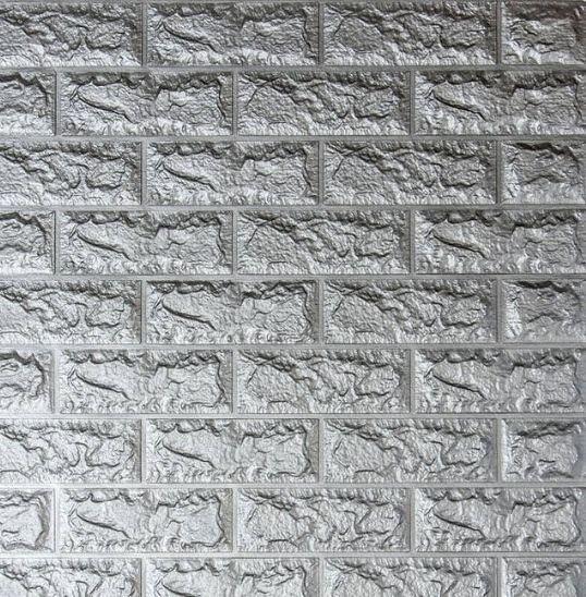 3D-панель самоклеюча під цеглу рулон 5000x700x4 мм Срібло (BN4-006-5) - фото 1 3D-панель самоклеюча під цеглу рулон 5000x700x4 мм Срібло (BN4-006-5) - фото 1