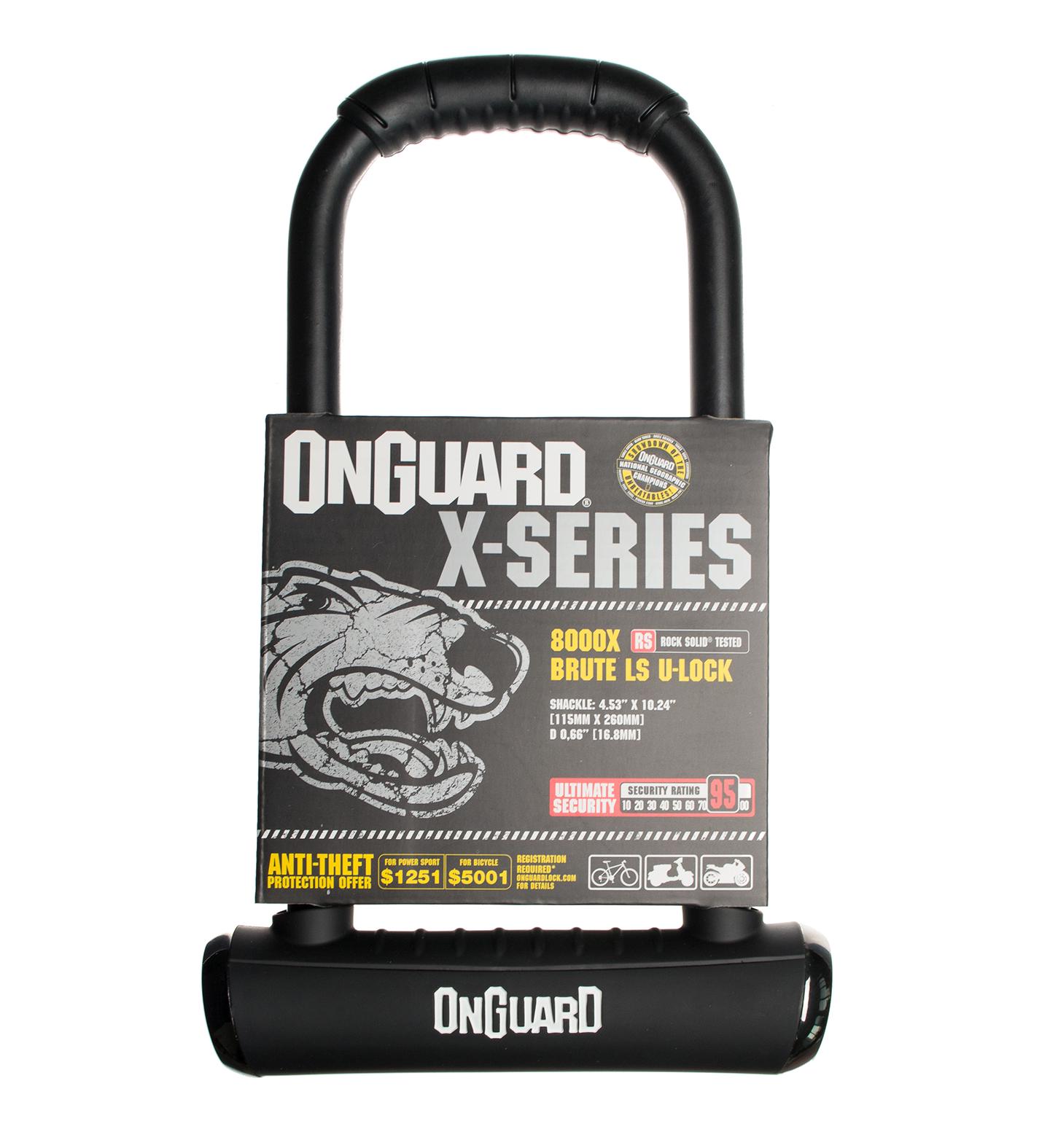 Велозамок Onguard U-lock 8000х Brute LS 115x260 Чорний - фото 3