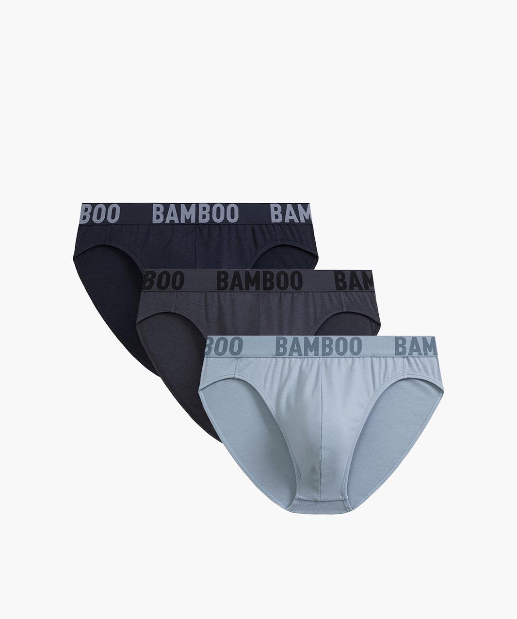 Набор мужских трусов-брифов Atlantic 3MP-199 бамбуковых XXL 3 шт. Темно-синий/Графитовый/Графитовый (27565711) - фото 1