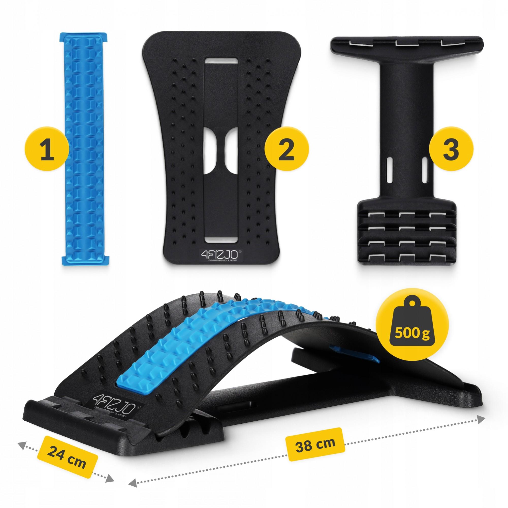 Тренажер для растяжения спины и позвоночника 4fizjo 4 уровня Black/Blue (P-5905973400305) - фото 5