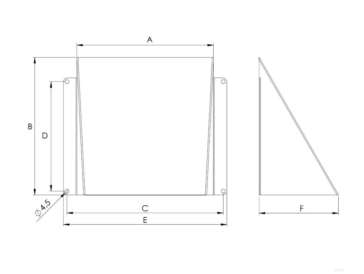 Ковпак металевий EUROPLAST LNM2020M 200x200 мм Чорний (79258) - фото 2