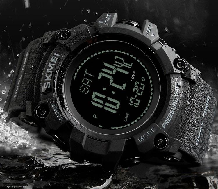 Наручные часы мужские Skmei Compass военные водостойкие с компасом Черный (1356) - фото 9 Наручные часы мужские Skmei Compass военные водостойкие с компасом Черный (1356) - фото 9