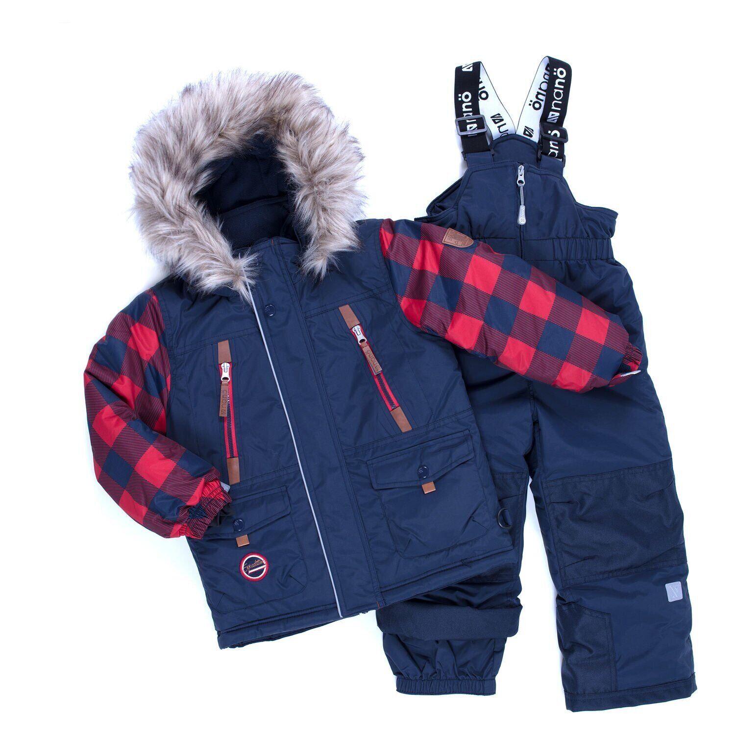 Детский зимний комплект для мальчика Nano F19M255 116-126 см Сине-красный (F19M255-Marine-6)