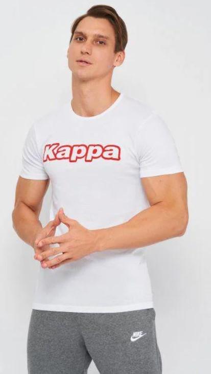 Футболка Kappa T-shirt Mezza Manica Girocollo con stampa logo petto XL Белый (K1335 Bianco-XL)