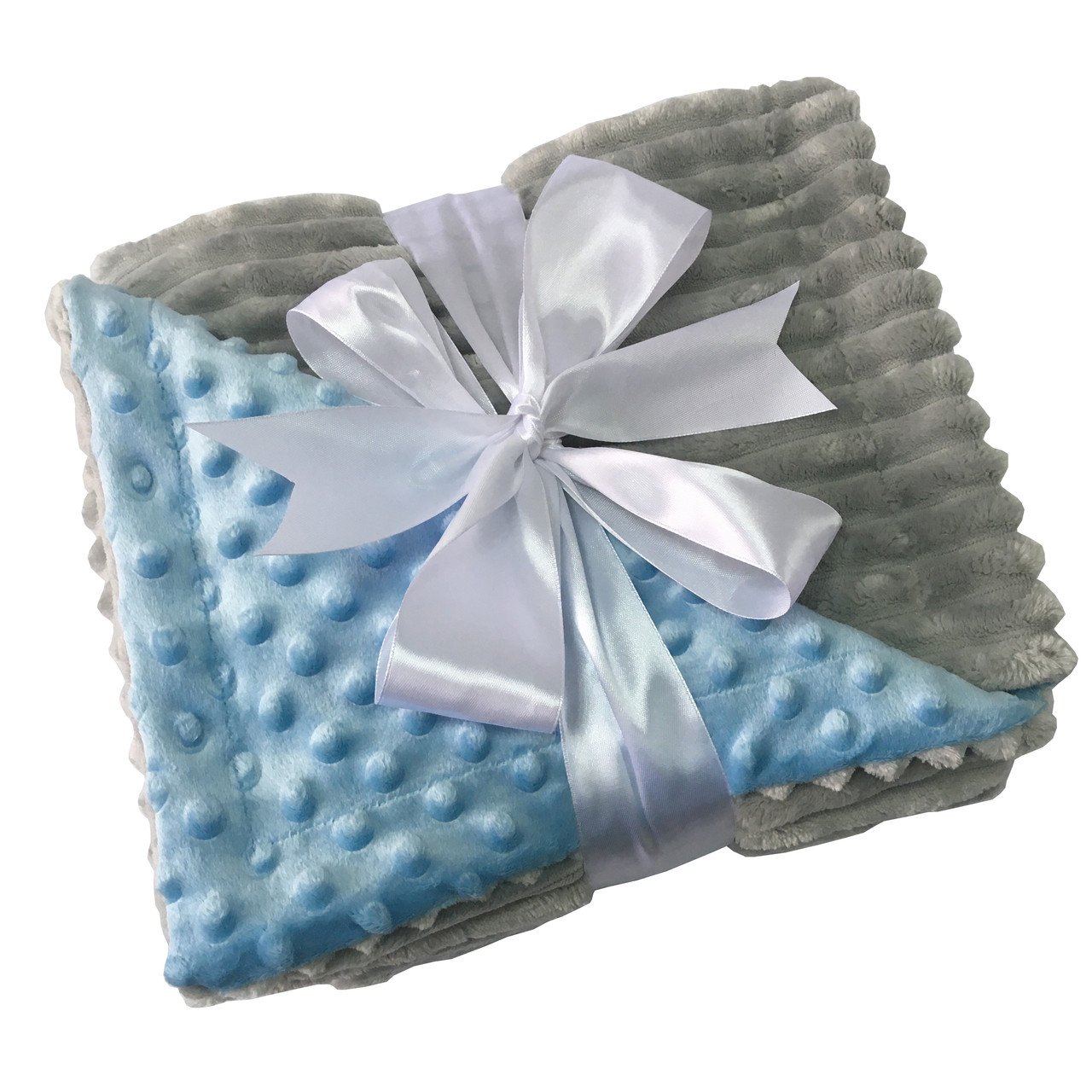 Детский плюшевый плед Сладкий сон 80х100 см Бирюзово-серый (1136737048)