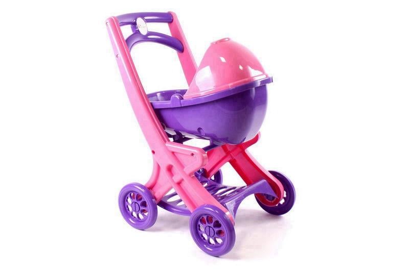 Коляска для ляльки Doloni Rose з люлькою Рожевий/Фіолетовий (0121/01/02/03)