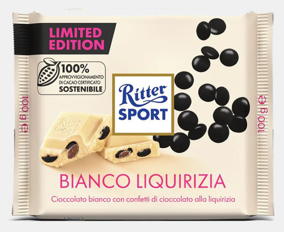 Шоколад білий Ritter Sport Bianco Liquirizia Limited Edition 100 г (2513800220) Шоколад білий Ritter Sport Bianco Liquirizia Limited Edition 100 г (2513800220)