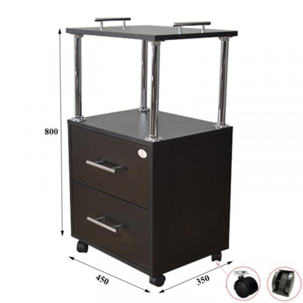 Тележка косметологическая Стандарт 2 Черная (10130(1)) - фото 2