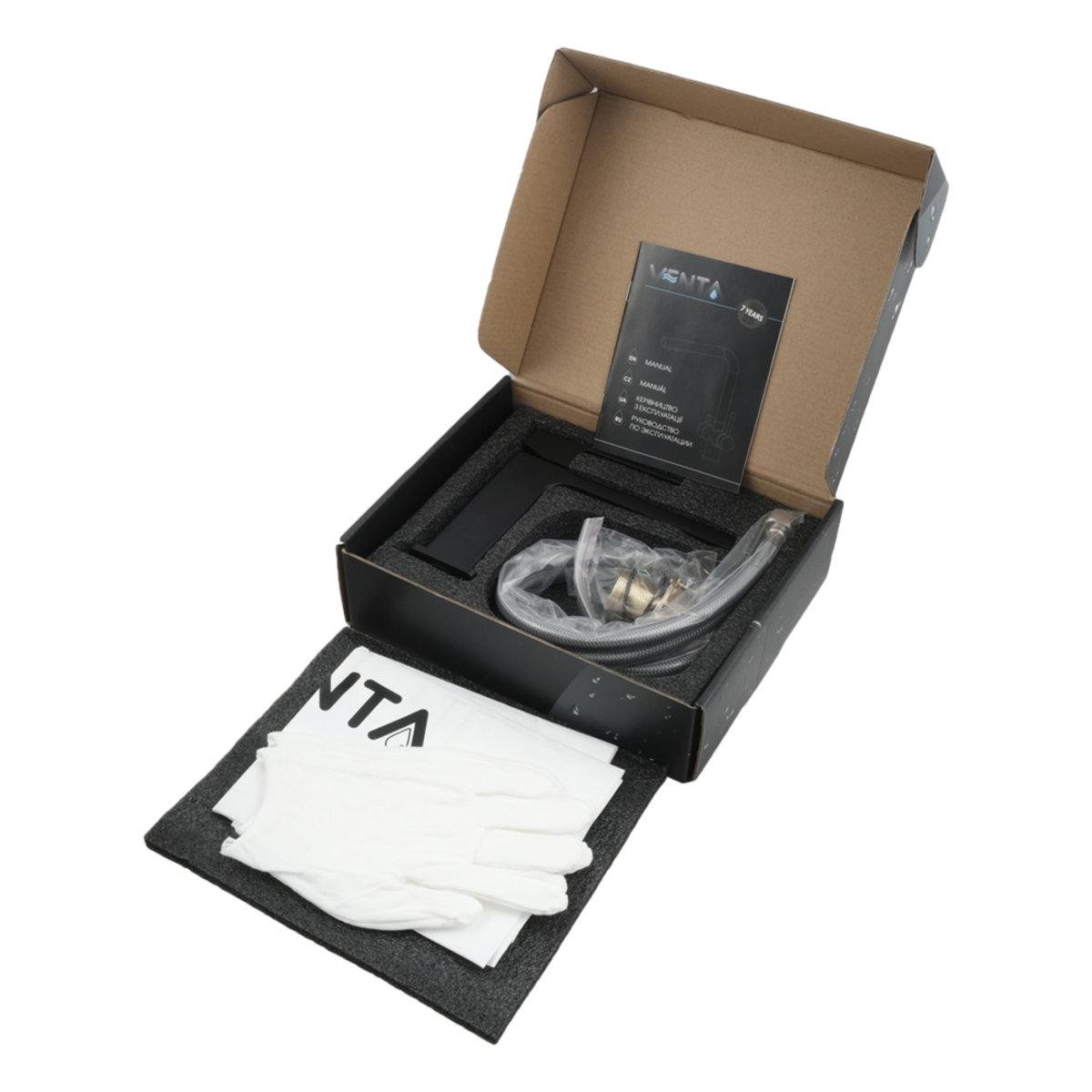 Душова система для душу Venta BR625SB прихованого монтажу на два споживачі/змішувач для умивальника Venta Black - фото 6