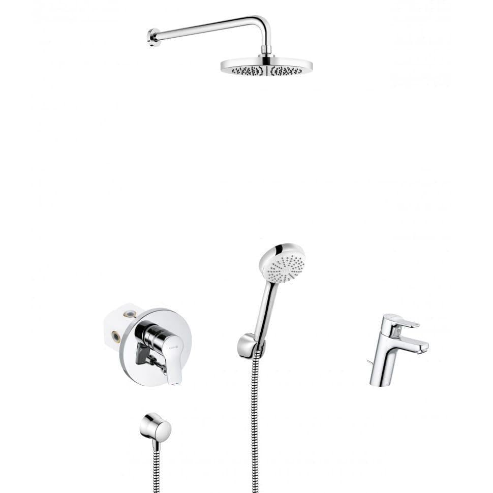 Душевая система Kludi Pure&Easy 7 в 1 без излива металл Хром глянцевый (37521591)
