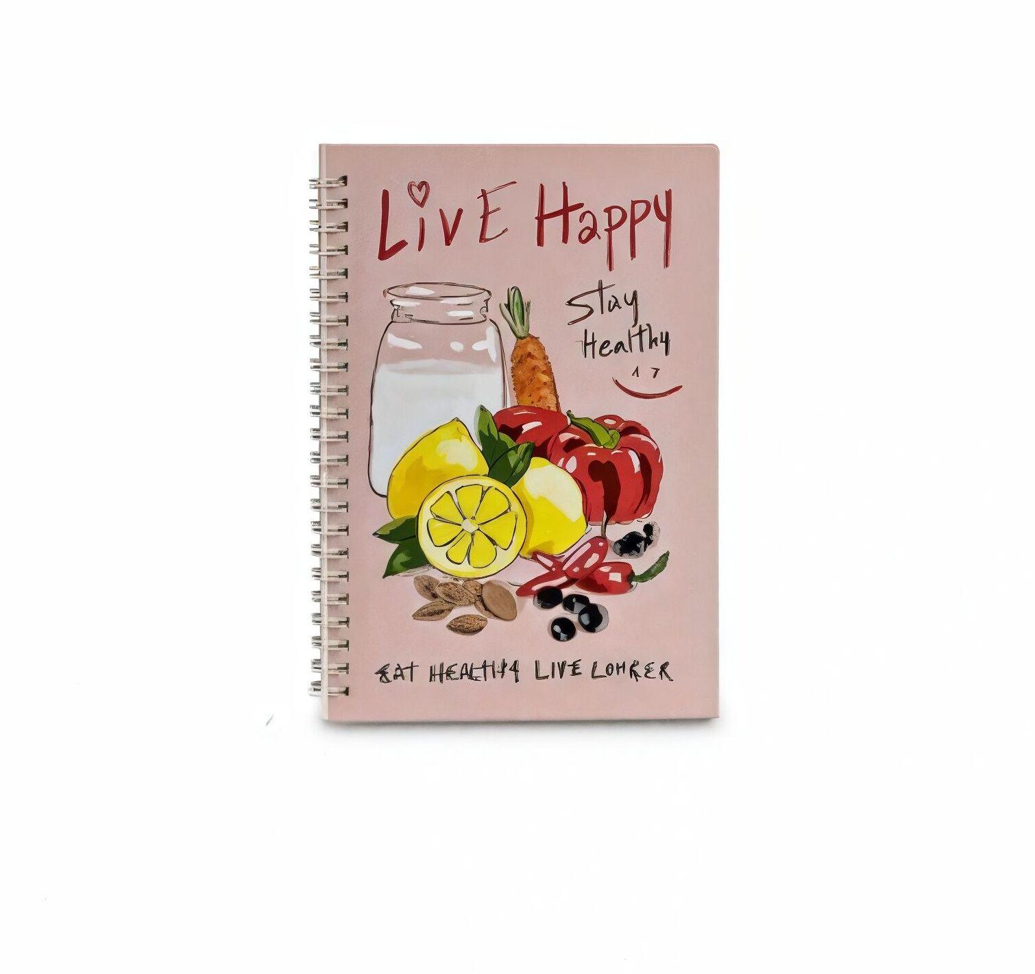 Блокнот на спирали Food WW01546ST 5А/LivE Happy Розово-бежевый