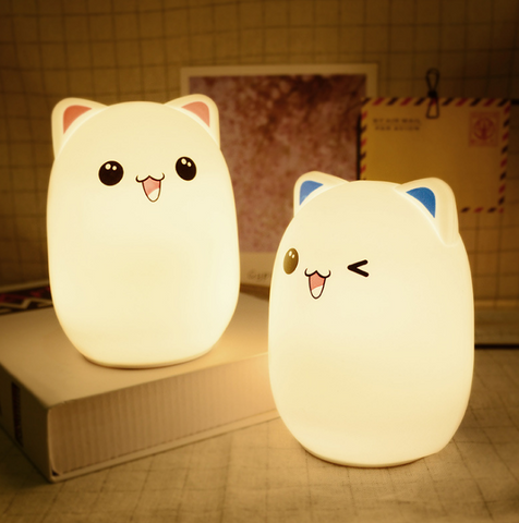 Нічник дитячий Light Cat Silicone Lamp Котик акумуляторний силіконовий (13312321) - фото 3