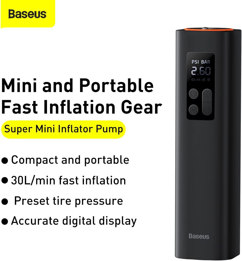 Компресор автомобільний BASEUS Super Mini Inflator Pump в кейсі (240685) - фото 7