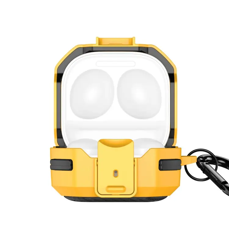 Чехол противоударный Dux Dusis SEGA для наушников Samsung Galaxy Buds 2 Pro/2/Pro/Live/FE с карабином Yellow (00009)