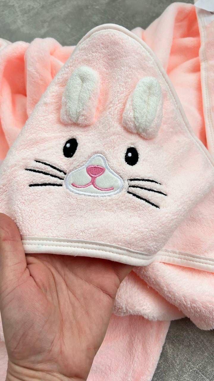 Рушник дитячий для купання Куток до 6 років з мікрофібри Рожевий (К8000-4) - фото 4 Рушник дитячий для купання Куток до 6 років з мікрофібри Рожевий (К8000-4) - фото 4