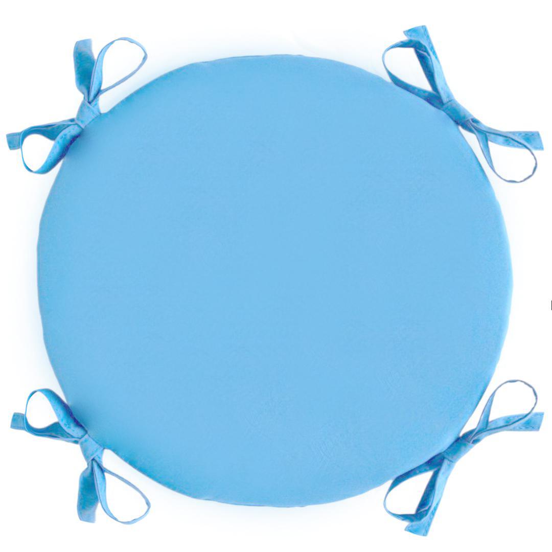Подушка для стільця/крісла/табурету Ø 40х5 см Світло-блакитний (2077836574) - фото 1 Подушка для стільця/крісла/табурету Ø 40х5 см Світло-блакитний (2077836574) - фото 1