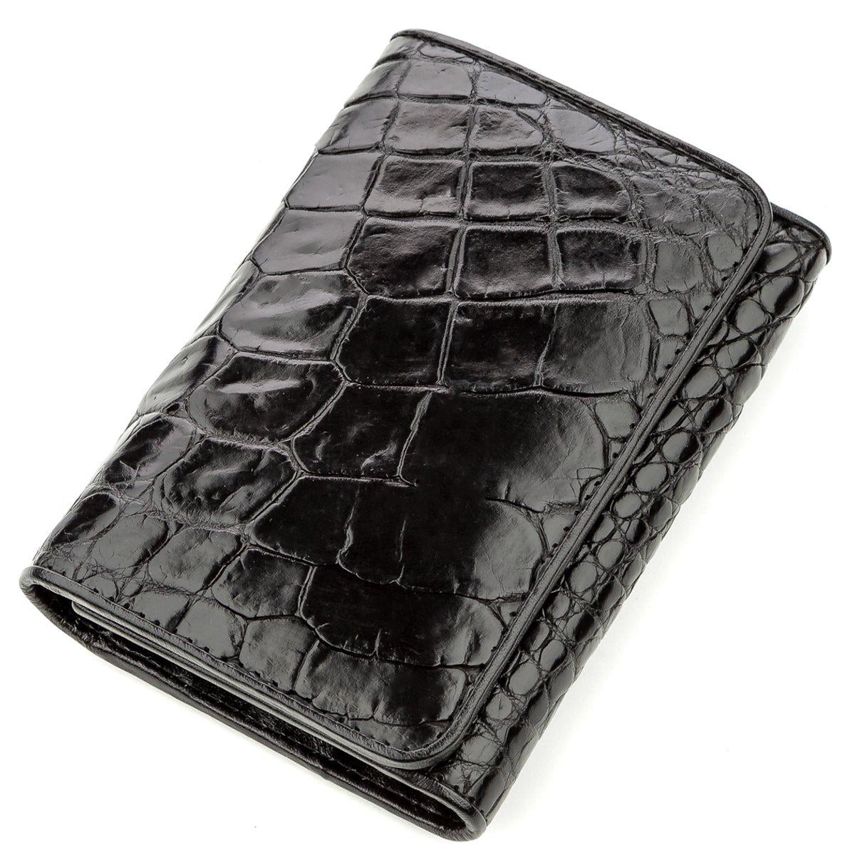 Кошелек мужской Crocodile leather 18573 кожа Черный (23861)