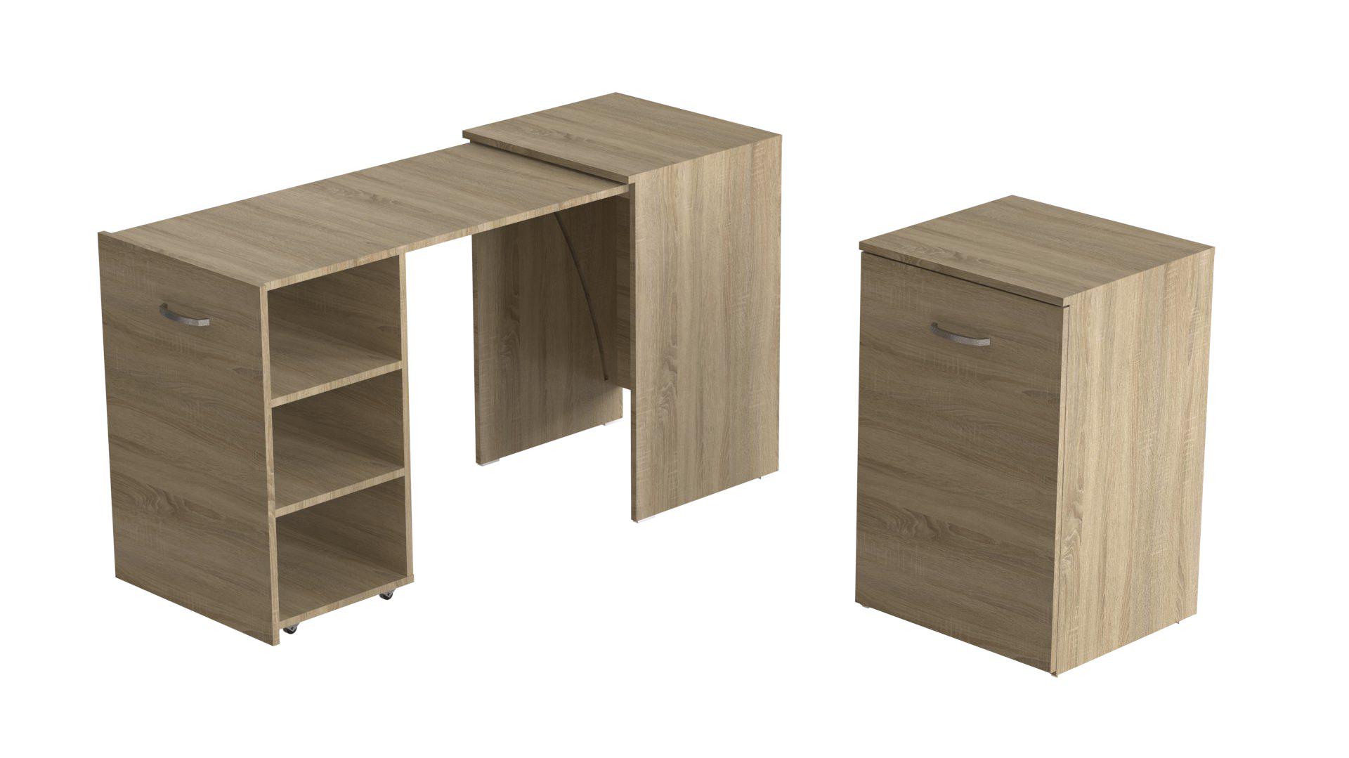 Стіл-тумба трансформер Ferrum-decor Смарт 1/1 ДСП 16 мм 750x1450x500 мм Дуб Сонома (FRD-105070) - фото 6 Стіл-тумба трансформер Ferrum-decor Смарт 1/1 ДСП 16 мм 750x1450x500 мм Дуб Сонома (FRD-105070) - фото 6