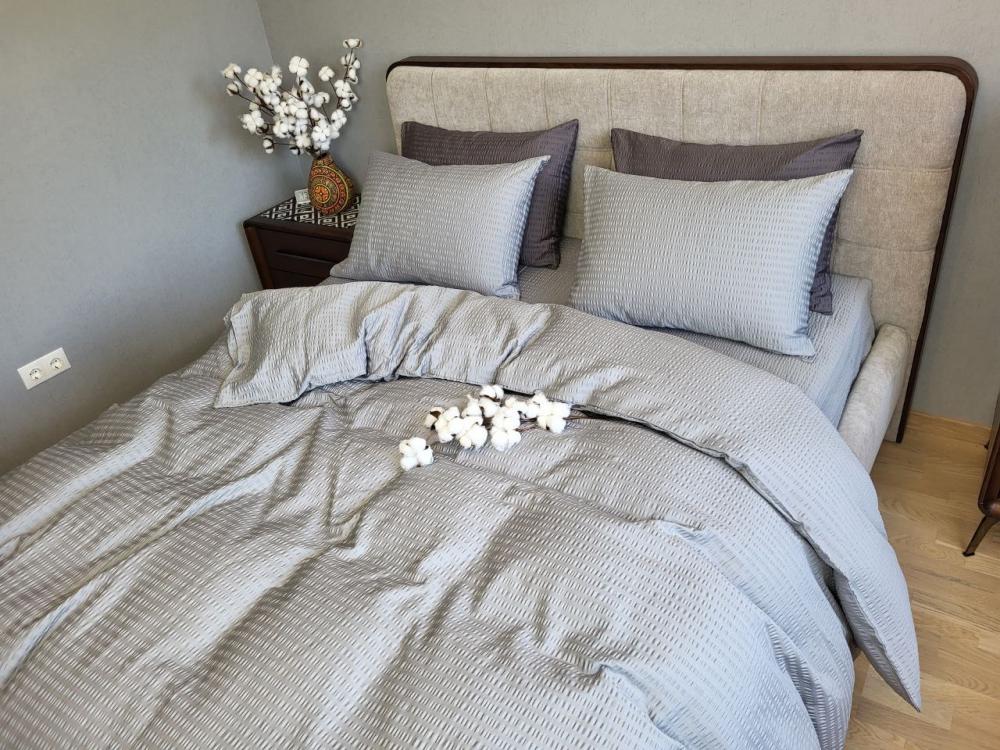 Комплект постельного белья Satin GOFRE S2020 двуспальный на резинке (2241535868)