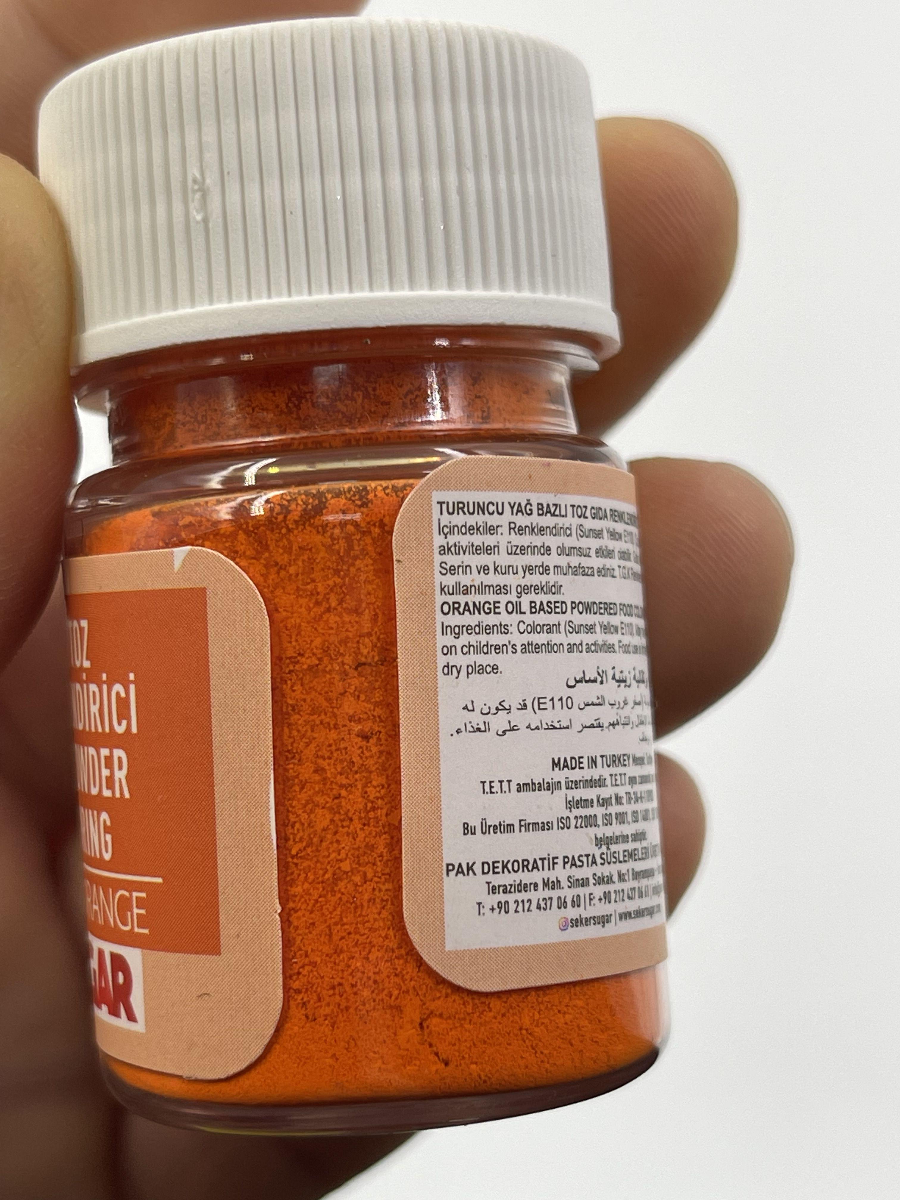 Краситель жирорастворимый Sekersugar порошковый 7 г Оранжевый (21024362) - фото 2 Краситель жирорастворимый Sekersugar порошковый 7 г Оранжевый (21024362) - фото 2