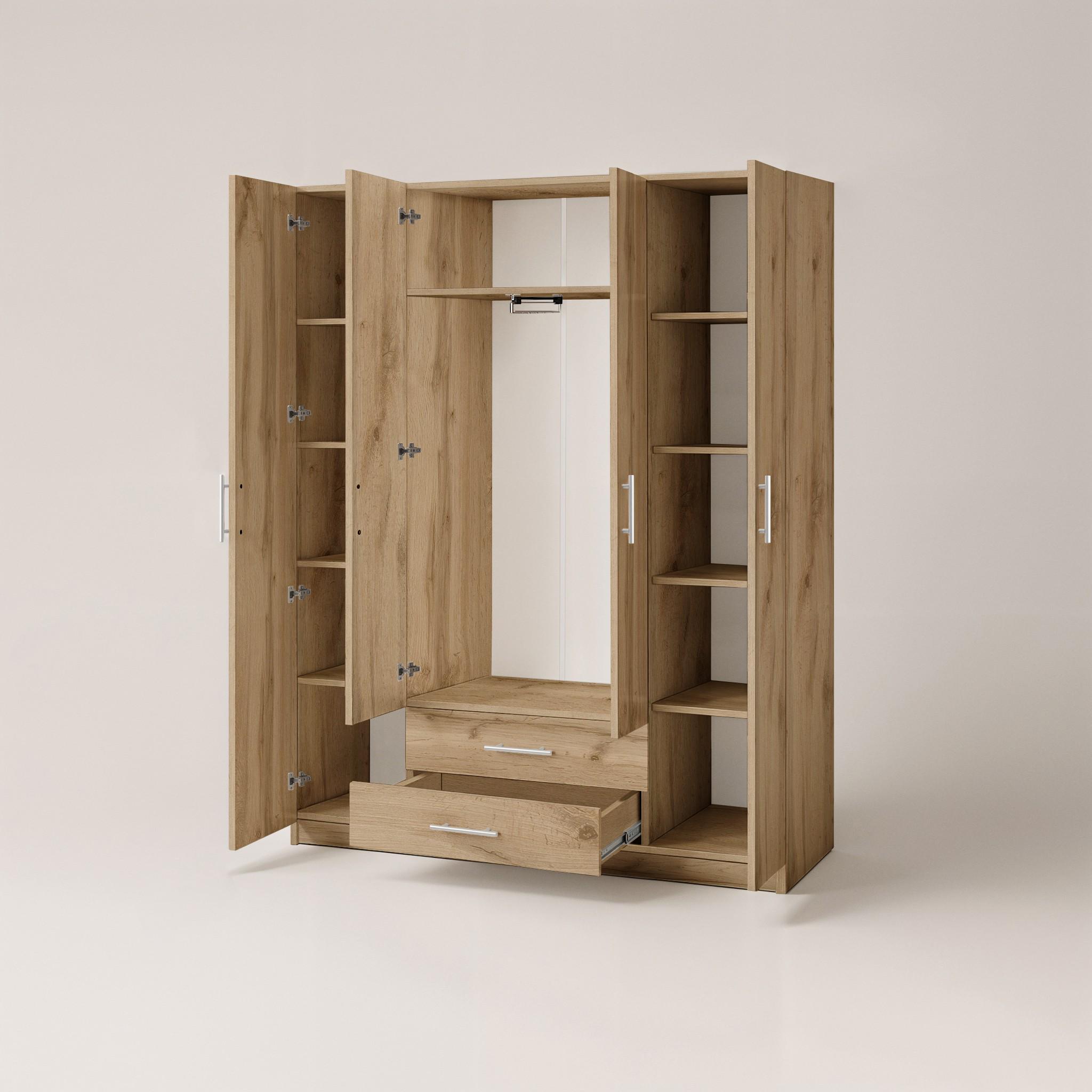 Шкаф для одежды Standart 2+4 1286x416x1900 мм Дуб Аппалачи - фото 3