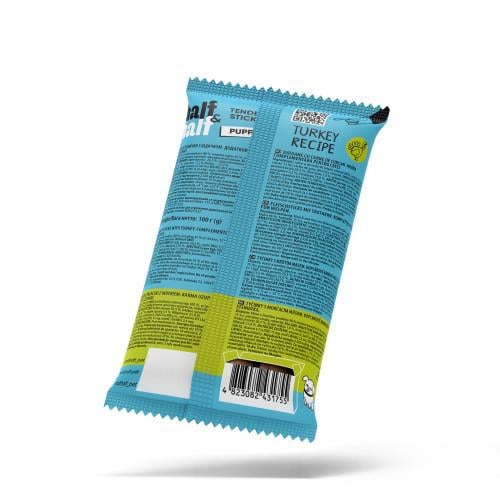 Ласощі для цуценят Half&Half у формі м'ясних паличок з індичкою 100 г - фото 5