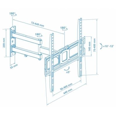 Кронштейн Walfix R-401B 26-55" 400х400 - фото 2