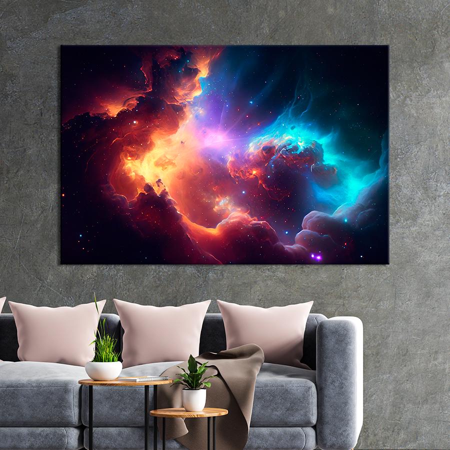 Картина космос Космические облака 80x54 см (A1318-1)