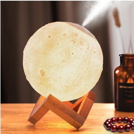 Нічник зі зволожувачем 3D Moon Lamp настільний (13390051) - фото 2