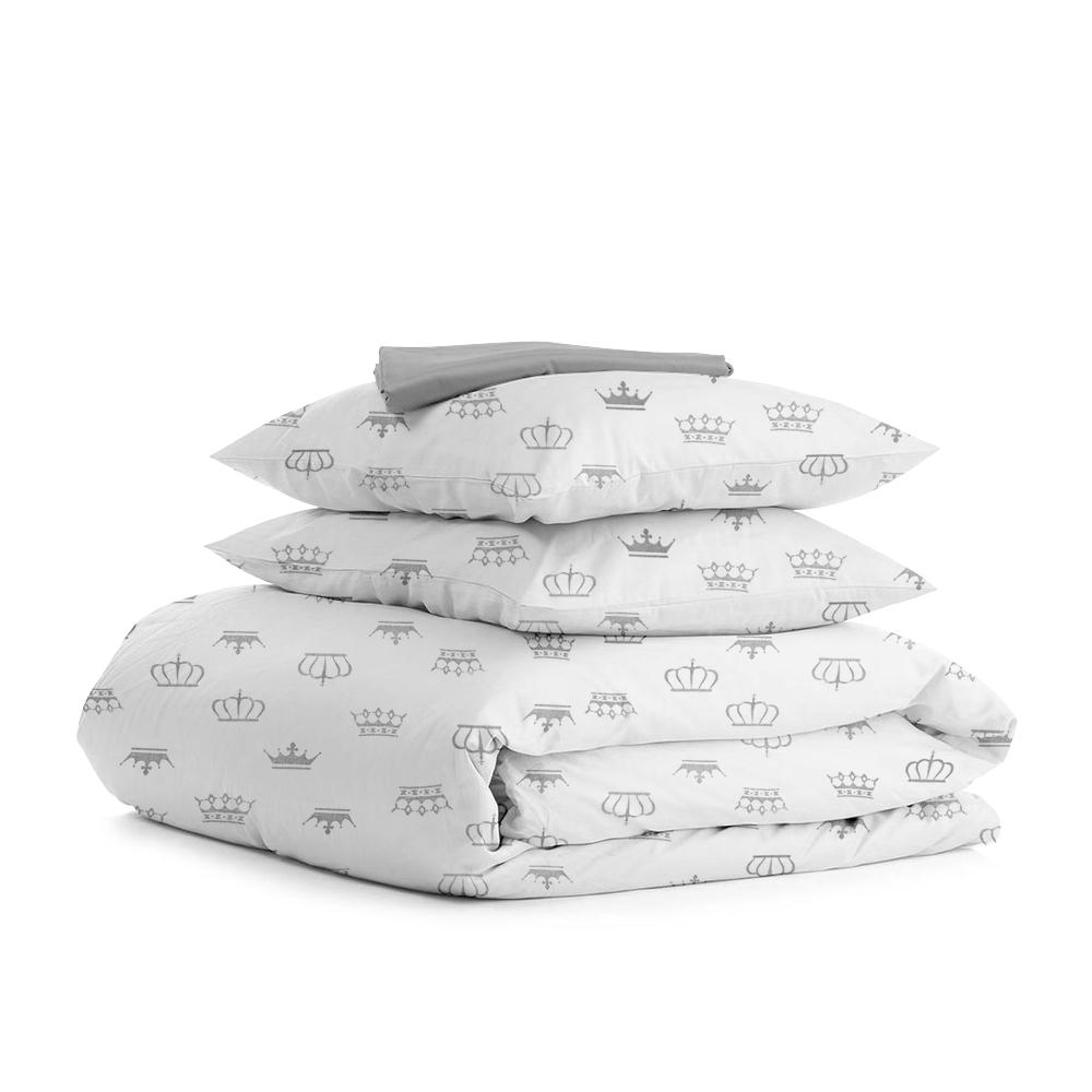 Комплект евро постельный Cosas Crown Gwhite 200x220 см (4822062395278)