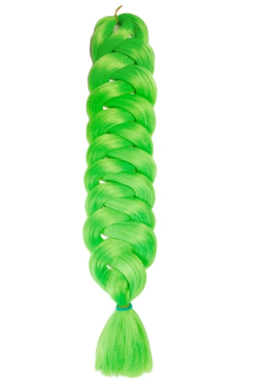 Канекалон однотонный Jumbo Braid А26 коса 165 г 1 м Салатовый