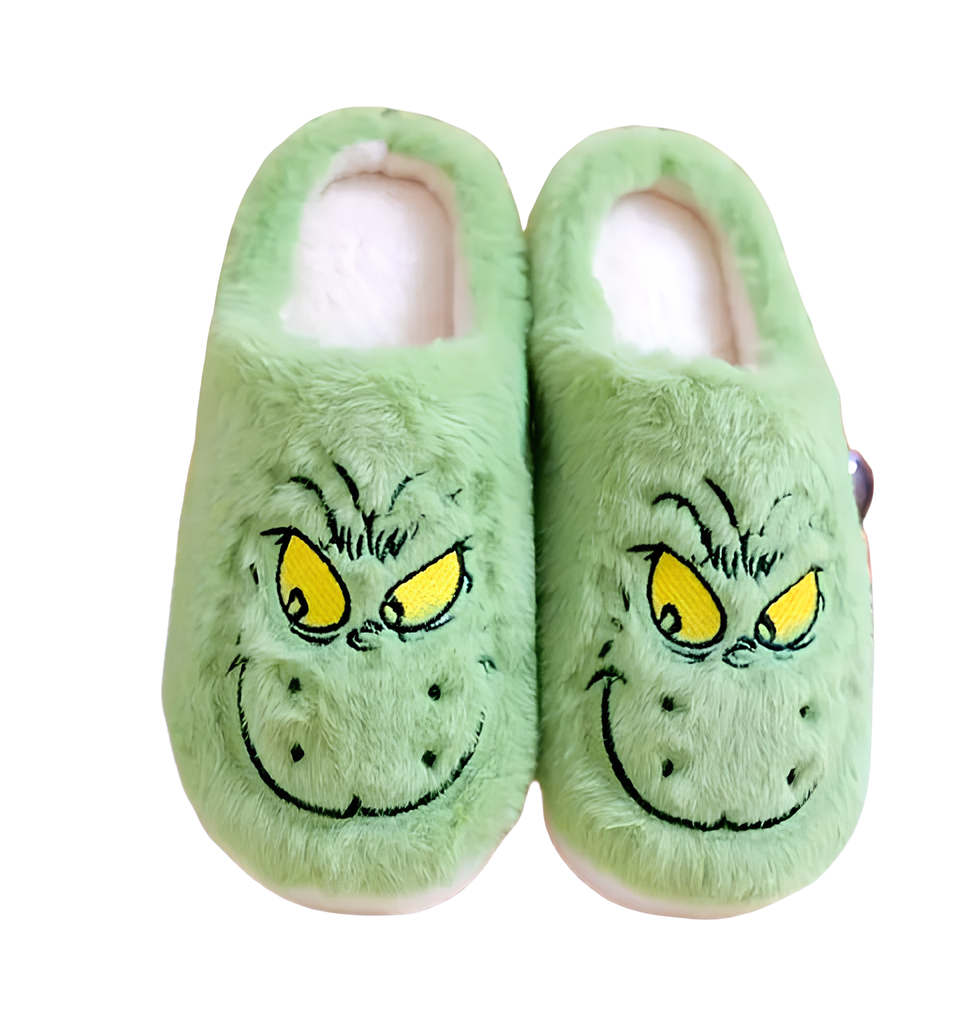 Домашние тапочки Гринч рождественские плюшевые р. 40 Зеленый (ГРч14)